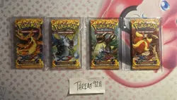 Pokemon XY Flashfire Booster Pack Art Set Factory Sealed (4 Packs) - Image 2