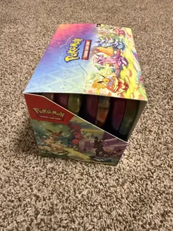 EMPTY Pokemon Prismatic Evolutions Mini Tins Complete Display With COIN + INSERT - Image 1