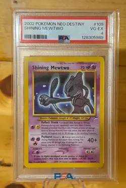 2002 POKEMON NEO DESTINY #109 SHINING MEWTWO PSA 4 - Image 1