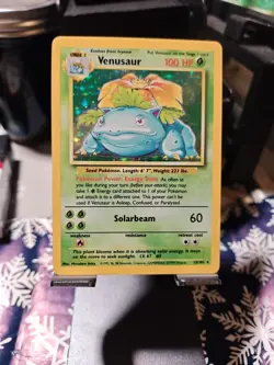 Venusaur 015/102 Base Set Holo LP/MP CLEAN FRONT 1999 Pokemon - Image 1