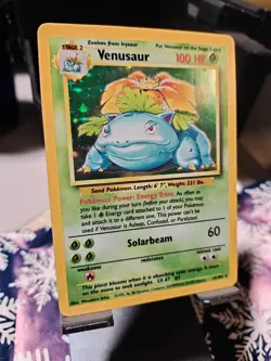 Venusaur 015/102 Base Set Holo LP/MP CLEAN FRONT 1999 Pokemon - Image 4