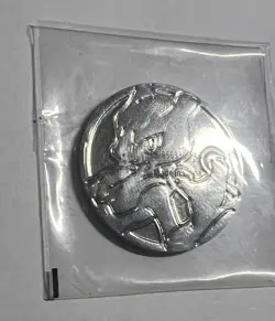 Pokemon TCG MEWTWO SILVER Metal Coin Ultra Premium Collector Coin NEW SEALED - Image 1