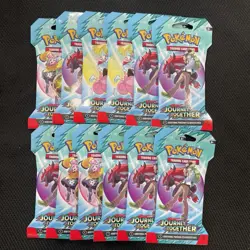 Pokemon TCG: Scarlet and Violet Journey Together- Lot Of 12 Booster Pack Sleeved - Image 1