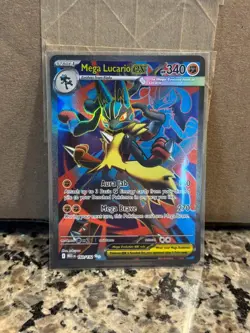 Pokemon TCG Mega Lucario EX 160/132 Mega Evolution Ultra Rare Holo NM *10U* - Image 2