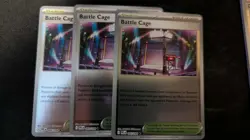 3X Battle Cage 085/094 Reverse Holo Pokemon TCG: Phantasmal Flames NM - Image 1
