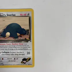 Vintage Pokemon TCG Rocket's Snorlax Gym Heroes 33/132 Non-Holo Rare - Image 3