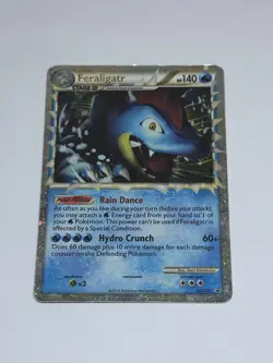 Pokemon TCG Feraligatr Prime Heartgold Soulsilver Black Star SWIRL HGSS07 MP/HP - Image 1