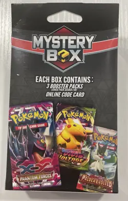 Pokemon MJH Mystery Box Factory Sealed 3 Booster Packs + 1 Online Code Card! - Image 1