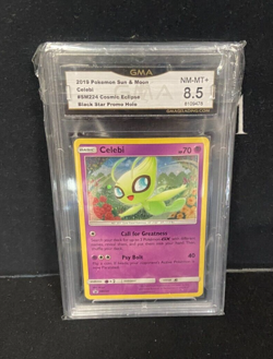 Celebi SM224 Black Star Promo Card - Pokemon GMA Grading - NM-MT 8.5+ - 8109478 - Image 1