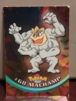1999 Pokemon Topps TV Animation #68 Machamp Card - Image 1