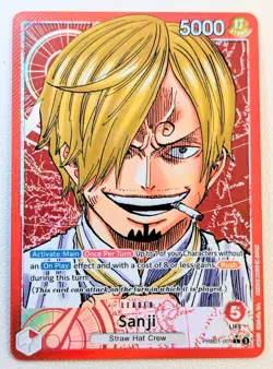 Sanji PRB01-001 Alt Art One Piece Card Game Premium Booster The Best PRB01 NM - Image 1