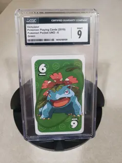 CGC 9 Venusaur Green Pokemon Playing Cards Uno #6 - Image 1