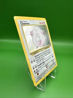 Pokemon TCG Chansey Base Set Holo Unlimited Rare Card 3/102 NM Condition WOTC - Image 3