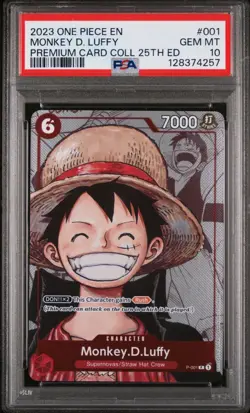 One Piece Monkey D. Luffy Premium Card Collection 25th Anniversary PSA 10 - Image 1