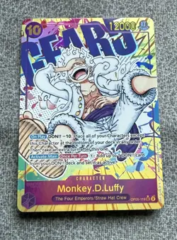 One Piece Monkey D Luffy OP05-119 SEC Alt Art Parallel ENGLISH Card - Image 1