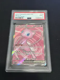 2023 Pokemon Mew en Mew EX Ultra Rare Card PSA 9 Mint 193/165 - Image 1