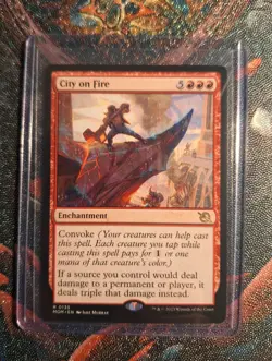 City On Fire March of The Machine Rare NON-FOIL #135 Magic The Gathering RED - Image 1