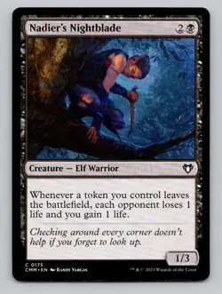 Nadier's Nightblade 175 C Commander Masters Magic The Gathering - Image 1