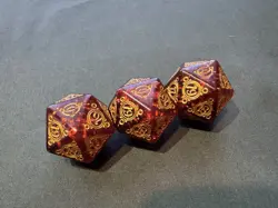 3 Lord of the Rings LOTR Magic the Gathering MTG Spin Down d20 Dice - Image 1