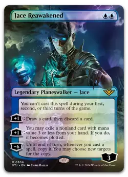Jace Reawakened (Borderless) #306 (Foil) (NM) Thunder Junction OTJ Magic MTG - Image 1