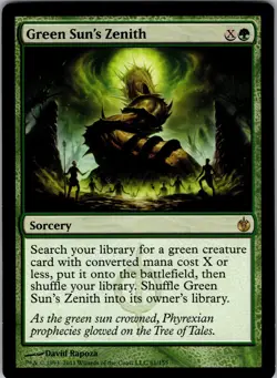 Green Sun's Zenith Mirrodin Besieged Rare NM Magic: The Gathering 81 Normal - Image 1