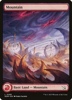 Lot of 20x FOIL Mountain #288 - MOM March of the - MTG Magic FULL ART Land NM - Image 1