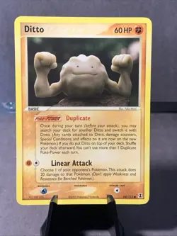 Pokemon TCG Ditto Geodude #62/113 Non Holo Delta Species Set LP 2005 VTG - Image 1