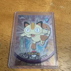 Base Chrome Pokemon 2000 Topps Chrome Meowth #52 - Image 1