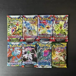 Pokemon TCG Mixed Lot of 8 Booster Packs Sealed Brand New SHIPS FAST - Image 1