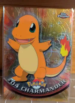 Pokemon Topps Chrome #04 Charmander Foil Vintage - Image 1