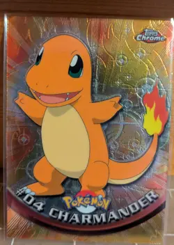 Pokemon Topps Chrome #04 Charmander Foil Vintage - Image 2