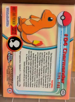 Pokemon Topps Chrome #04 Charmander Foil Vintage - Image 4