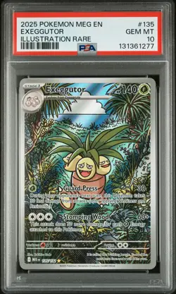 2025 POKEMON MEG EN-MEGA EVOLUTION ILLUSTRATION RARE #135 EXEGGUTOR PSA 10 - Image 1