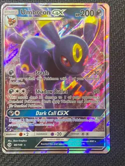Pokemon TCG Umbreon GX Sun & Moon Base Set 80/149 Holo Ultra Rare - Image 1