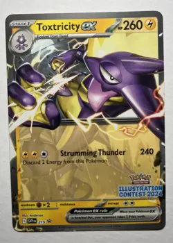 Toxtricity ex SVP 215 Promo - Pokemon Illustration Contest 2024 Stamp - NM - Image 1