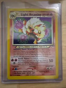 Pokemon TCG Light Arcanine Holo Rare Card 12/105 Neo Destiny Set - Image 1