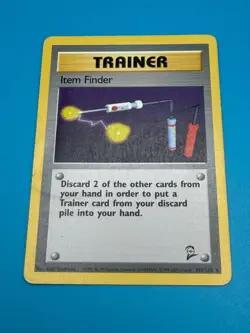 Item Finder Pokemon Trainer Card - Base Set 2 #103 LP Vintage TCG - Image 3