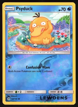 Psyduck - 28/149 - Reverse Holo Common - Sun & Moon Base - Pokemon Card - Image 1