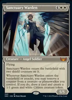 Sanctuary Warden * Showcase FOIL * - MTG SNC Streets of New Capenna - NM/MINT - Image 1