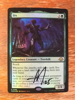 Magic the Gathering MTG foil Six Modern Horizons 3 signed NM - Image 2