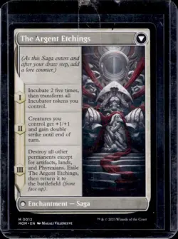 2023 Magic MTG March of Machine Elesh Norn Argent Etchings Foil #12 - Image 2