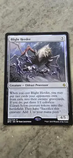 Blight Herder Battle for Zendikar Regular Creature Eldrazi Processor Rare MTG - Image 1
