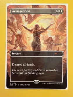 Armageddon NM Borderless MTG Secret Lair Artist Series Kieran Yanner - Image 1