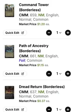 X6 Borderless Commander Deck Essentials $8.49 Market Value - Image 5