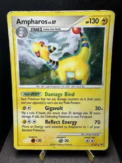 Pokemon TCG Platinum Ampharos 1/127 Cosmos Holo Rare HP! - Image 1