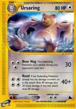 Heavily Played Ursaring - 110/144 - Common Pokemon Skyridge - Image 1