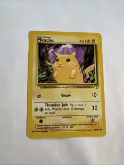Pikachu - 58/102 E3 Yellow Cheeks Stamp Promo Pokemon - MP/HP - Image 1
