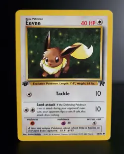 Pokemon TCG - EEVEE - 1ST EDITION - 55/82 - TEAM ROCKET (2000) - WOTC - MP - Image 1