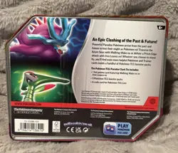 Pokemon Trading Card Game Paradox Clash Iron Leaves ex tin Sealed - Image 2