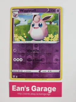 Pokemon Wigglytuff Stage 1 68/189 Darkness Ablaze Reverse Holo Rare - MN - Image 1